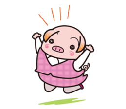 Office worker BOO of a pretty pig sticker #1943435