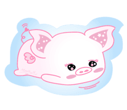 Angel Pig : MooNuum sticker #1943437