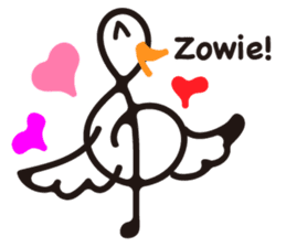 TREBLE CLEF BIRD sticker #1943681