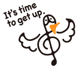 TREBLE CLEF BIRD sticker #1943682