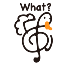 TREBLE CLEF BIRD sticker #1943683