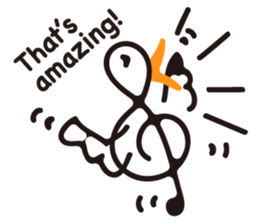 TREBLE CLEF BIRD sticker #1943688