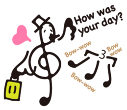 TREBLE CLEF BIRD sticker #1943690