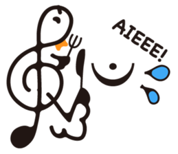 TREBLE CLEF BIRD sticker #1943694