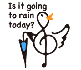 TREBLE CLEF BIRD sticker #1943695