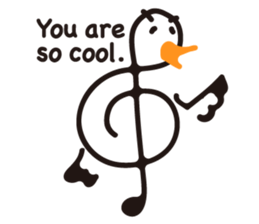 TREBLE CLEF BIRD sticker #1943697