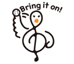 TREBLE CLEF BIRD sticker #1943701