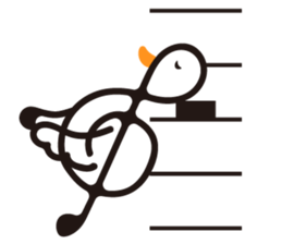 TREBLE CLEF BIRD sticker #1943704