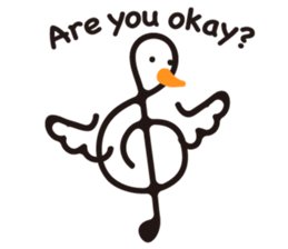 TREBLE CLEF BIRD sticker #1943707