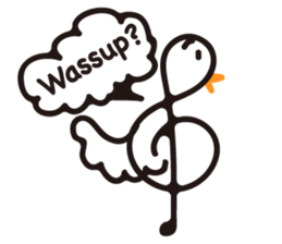 TREBLE CLEF BIRD sticker #1943708