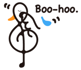 TREBLE CLEF BIRD sticker #1943711