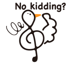 TREBLE CLEF BIRD sticker #1943715