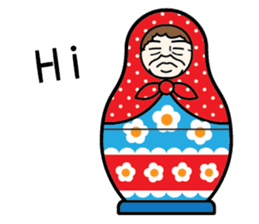 "Mrs. Matryoshka" english ver. sticker #1944758