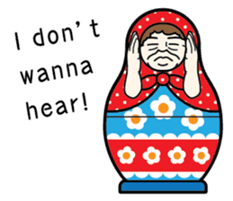 "Mrs. Matryoshka" english ver. sticker #1944772