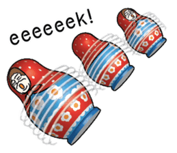 "Mrs. Matryoshka" english ver. sticker #1944782