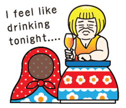 "Mrs. Matryoshka" english ver. sticker #1944783