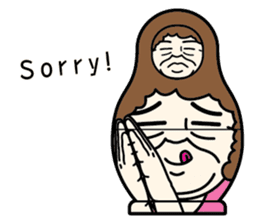 "Mrs. Matryoshka" english ver. sticker #1944790