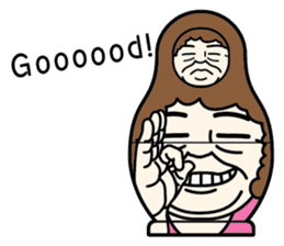"Mrs. Matryoshka" english ver. sticker #1944794