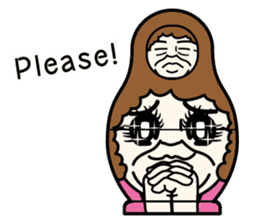 "Mrs. Matryoshka" english ver. sticker #1944795