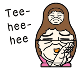"Mrs. Matryoshka" english ver. sticker #1944796