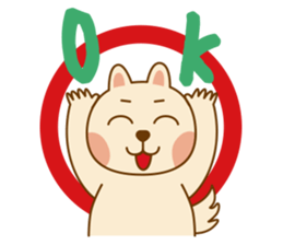 Happy life of pink rabbit and shiba inu sticker #1944877