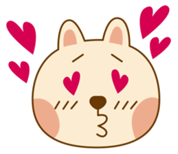 Happy life of pink rabbit and shiba inu sticker #1944897