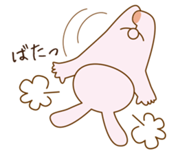 Happy life of pink rabbit and shiba inu sticker #1944901