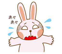 Happy life of pink rabbit and shiba inu sticker #1944910