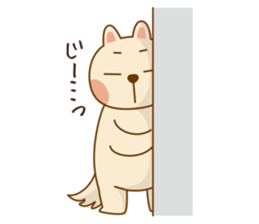 Happy life of pink rabbit and shiba inu sticker #1944912