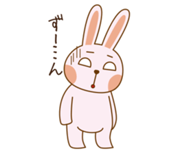 Happy life of pink rabbit and shiba inu sticker #1944915