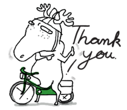 Roger with green moped (EN) sticker #1945284