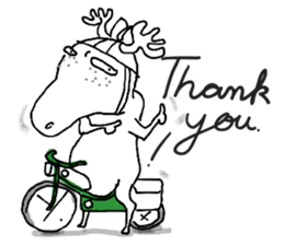 Roger with green moped (EN) sticker #1945284