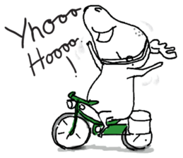 Roger with green moped (EN) sticker #1945286