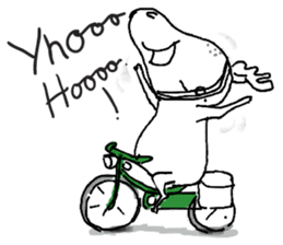 Roger with green moped (EN) sticker #1945286