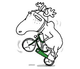 Roger with green moped (EN) sticker #1945298