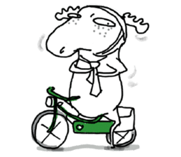 Roger with green moped (EN) sticker #1945301