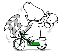 Roger with green moped (EN) sticker #1945308