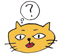 Cat face sticker #1945457