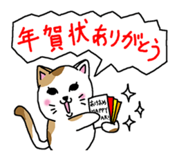 Cat and Christmas and New Year sticker #1945706