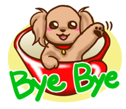 tea cup poodle sticker #1946452