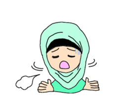 Happy Hijab Girl 1(Eng) sticker #1946777