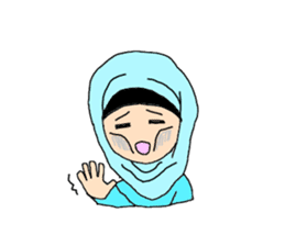 Happy Hijab Girl 1(Eng) sticker #1946790