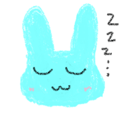 a poncho and a light-blue rabbit sticker #1946886