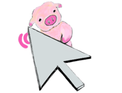 Hazy pig 1 sticker #1947465