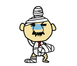 chicken work man sticker #1949531