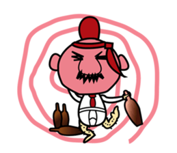 chicken work man sticker #1949534