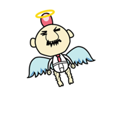 chicken work man sticker #1949536