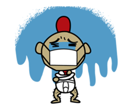 chicken work man sticker #1949537