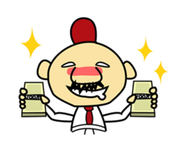 chicken work man sticker #1949538