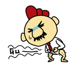 chicken work man sticker #1949539